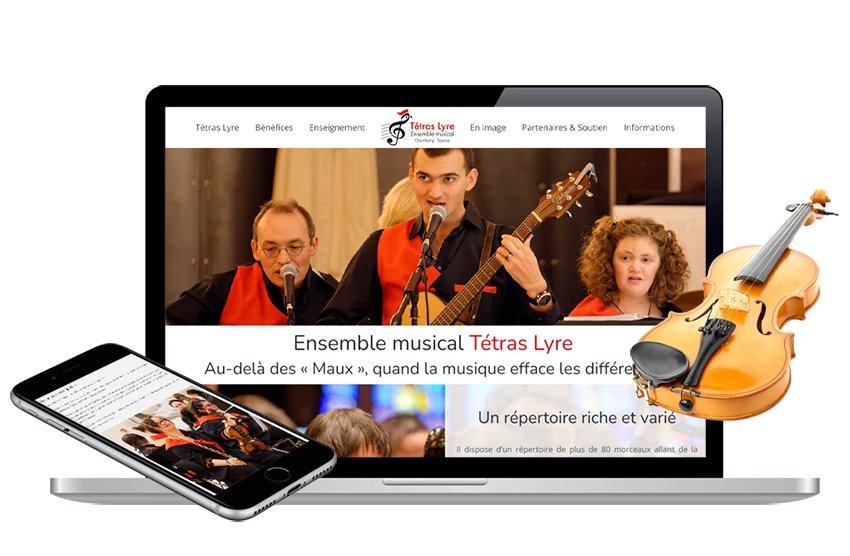 Réalisation d'un site pour valoriser un ensemble musicale de personnes porteuse de handicap