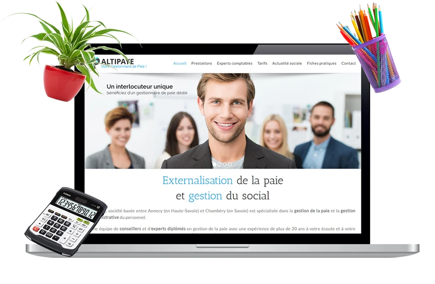 Développement d'un site web sur mesure pour une entreprise qui gère l'externalisation de la paie en Savoie